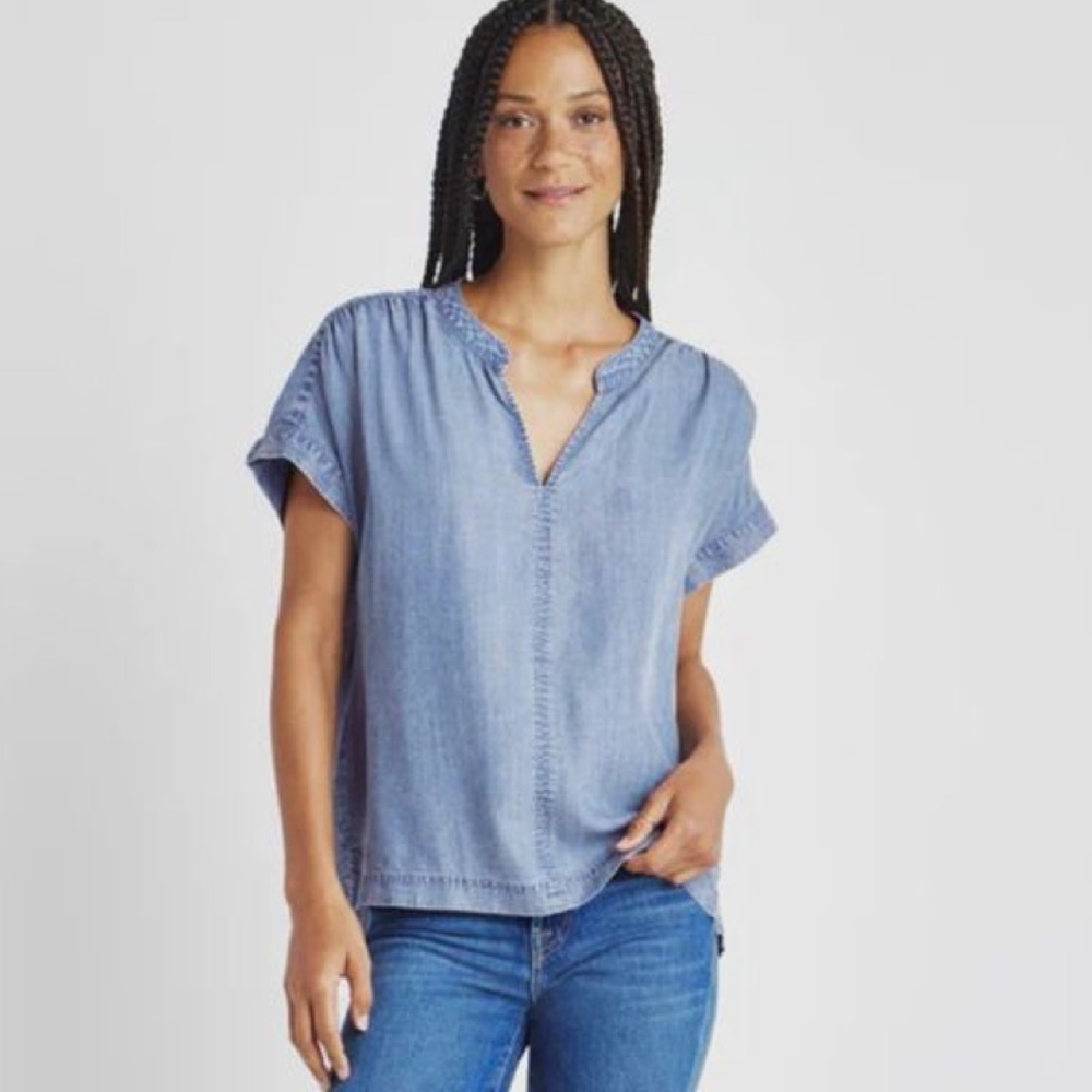 Splendid Women’s Wynne Indigo Jean Blouse - Large
